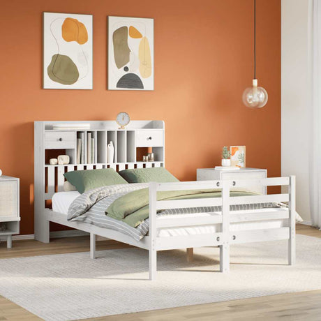 Bookcase Bed Without Mattress Solid Wood Pine