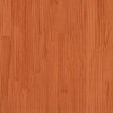 Bookcase Bed without Mattress Wax Brown 140x190cm Solid Wood Pine