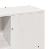 Bookcase Bed without Mattress White 140x200 cm Solid Wood Pine