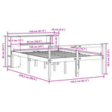 Bookcase Bed Without Mattress King Size Solid Wood