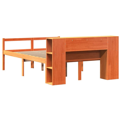 Bookcase Bed Without Mattress King Size Solid Wood
