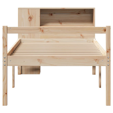 Bookcase Bed Without Mattress Single Solid Wood Pine