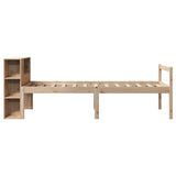 Bookcase Bed Without Mattress Single Solid Wood Pine