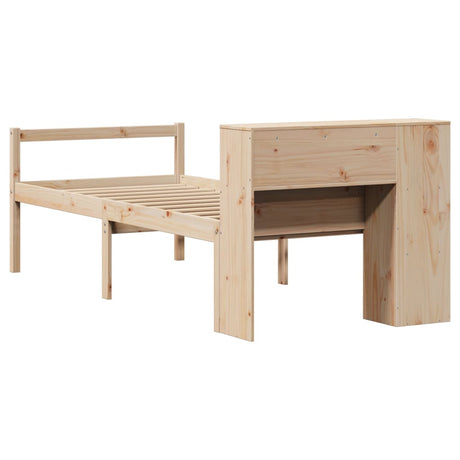 Bookcase Bed Without Mattress Single Solid Wood Pine