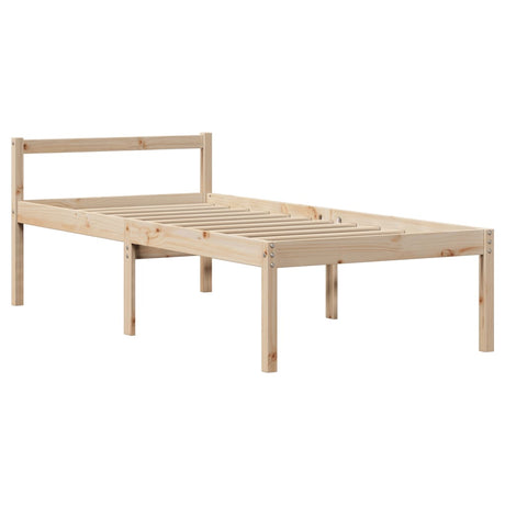 Bookcase Bed Without Mattress Single Solid Wood Pine