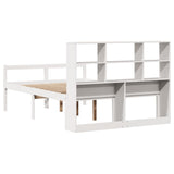 Bookcase Bed without Mattress White 140x200 cm Solid Wood Pine