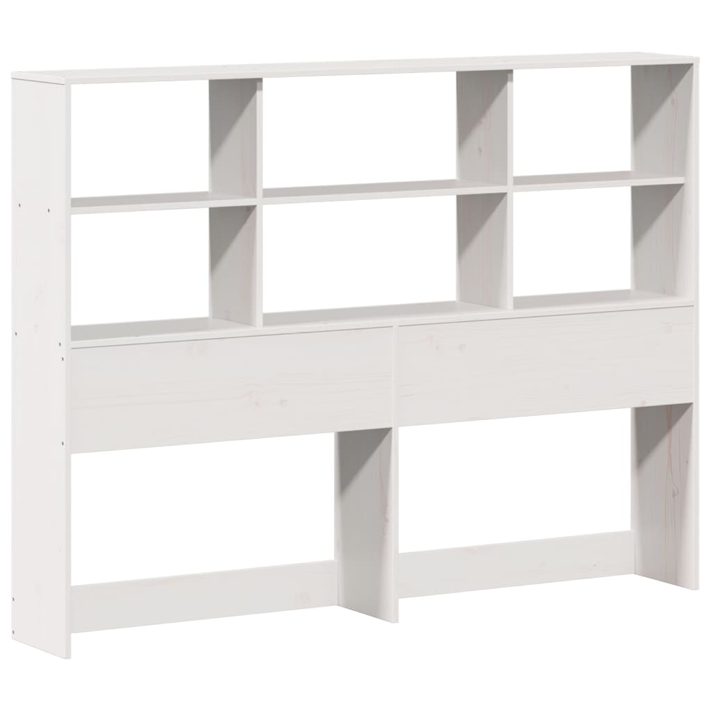Bookcase Bed without Mattress White 140x200 cm Solid Wood Pine