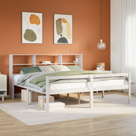 Bookcase Bed Without Mattress Single Solid Wood Pine