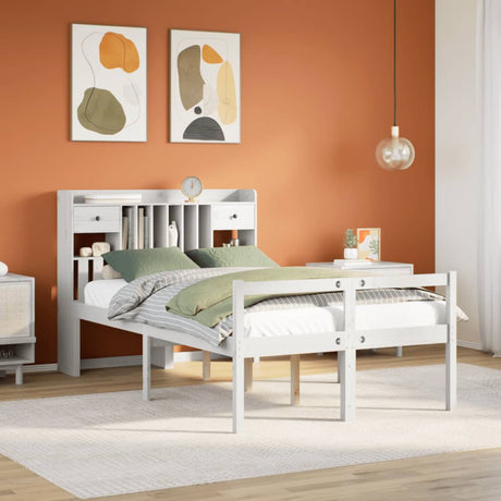 Bookcase Bed Without Mattress Solid Wood Pine