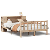 Bookcase Bed Without Mattress King Size Solid Wood Pine