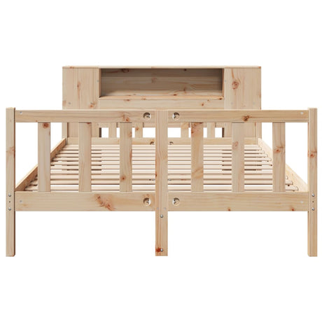 Bookcase Bed Without Mattress King Size Solid Wood Pine