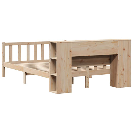 Bookcase Bed Without Mattress King Size Solid Wood Pine