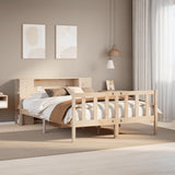 Bookcase Bed Without Mattress King Size Solid Wood Pine