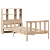 Bookcase Bed without Mattress 90x190 cm Single Solid Wood Pine