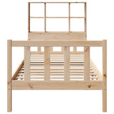 Bookcase Bed without Mattress 90x190 cm Single Solid Wood Pine