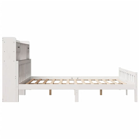 Bookcase Bed Without Mattress Super King Solid Wood Pine