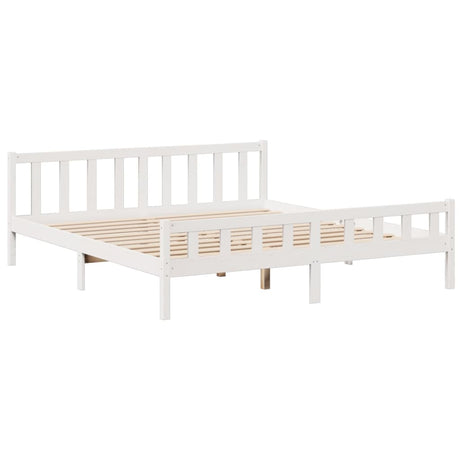 Bookcase Bed Without Mattress Super King Solid Wood Pine