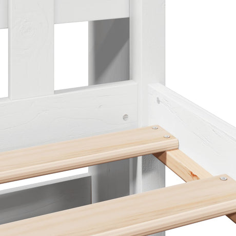 Bookcase Bed Without Mattress Super King Solid Wood Pine