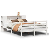 Bookcase Bed Without Mattress Double Solid Wood Pine