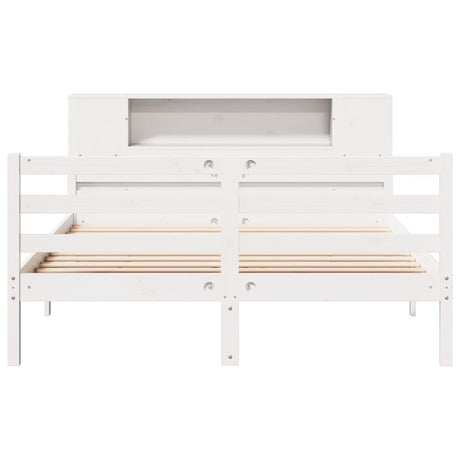 Bookcase Bed Without Mattress Double Solid Wood Pine