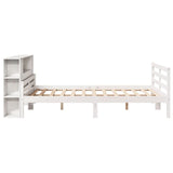 Bookcase Bed Without Mattress Double Solid Wood Pine