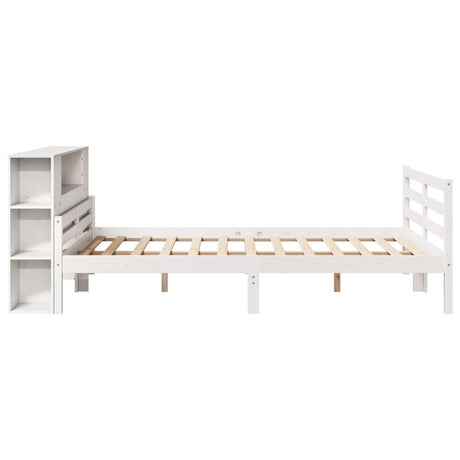 Bookcase Bed Without Mattress Double Solid Wood Pine