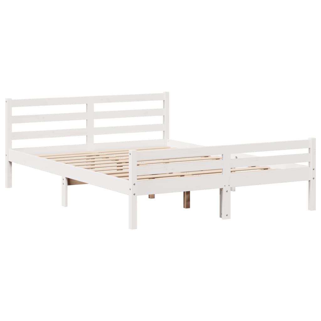 Bookcase Bed Without Mattress Double Solid Wood Pine