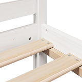 Bookcase Bed Without Mattress Double Solid Wood Pine
