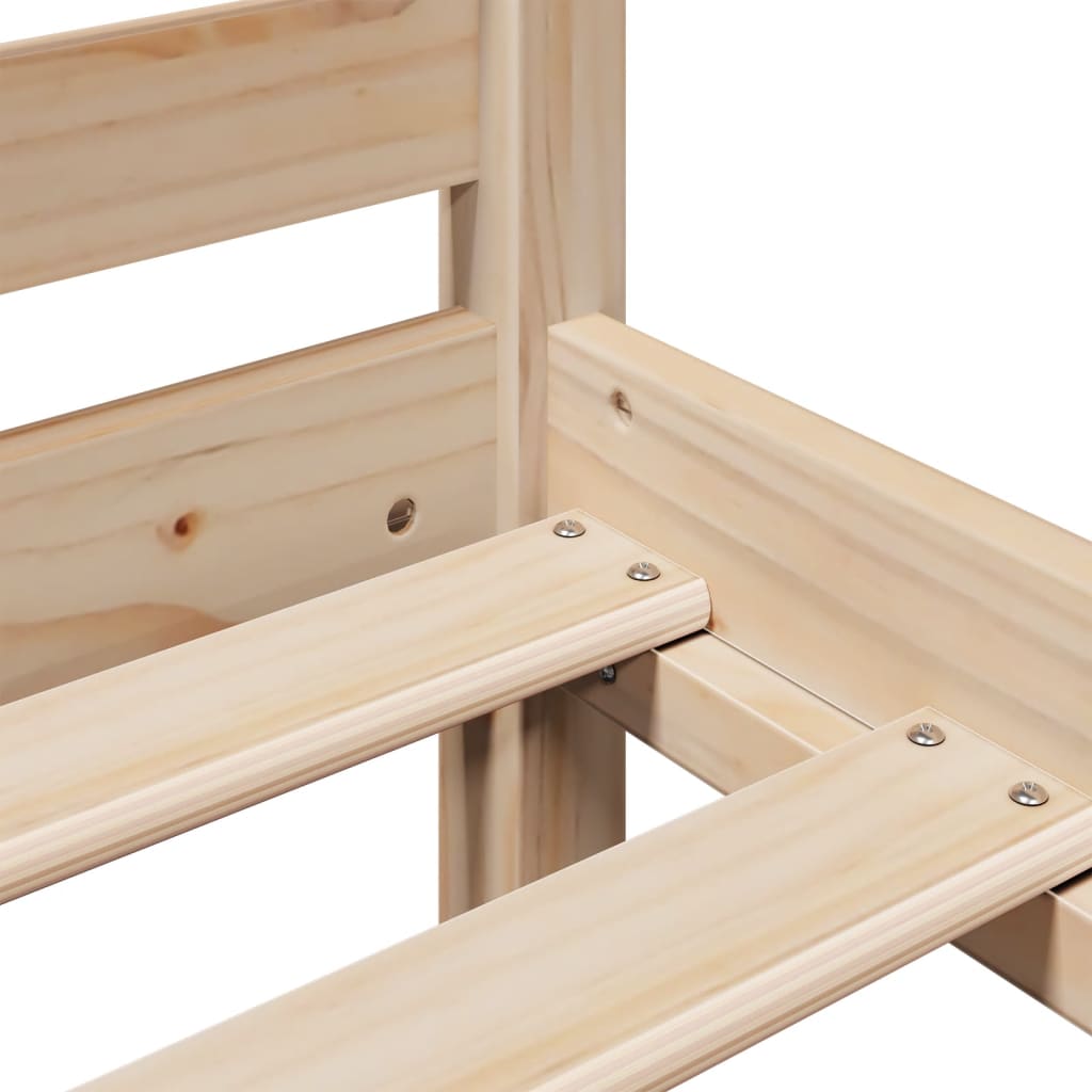 Bookcase Bed without Mattress 150x200 cm King Solid Wood Pine