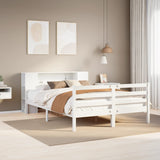 Bookcase Bed Without Mattress Double Solid Wood Pine