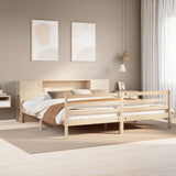 Bookcase Bed Without Mattress Double Solid Wood Pine