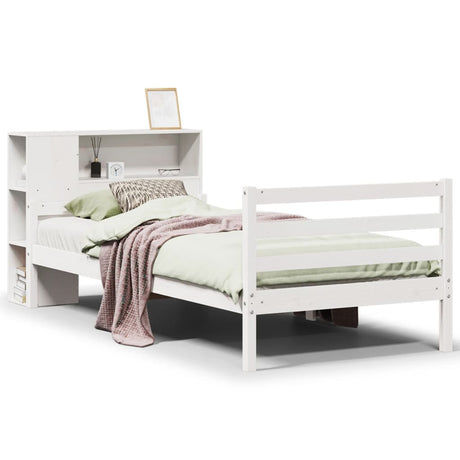 Bookcase Bed Without Mattress Solid Wood Pine