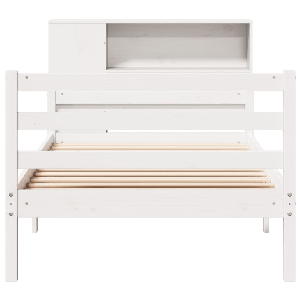 Bookcase Bed Without Mattress Solid Wood Pine