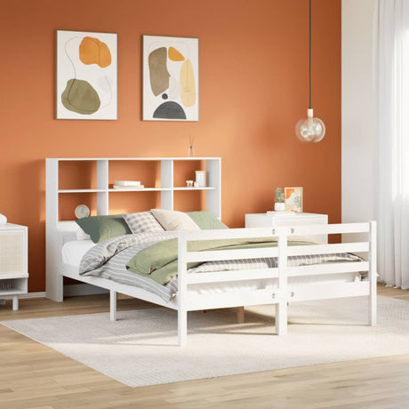 Bookcase Bed Without Mattress Solid Wood Pine