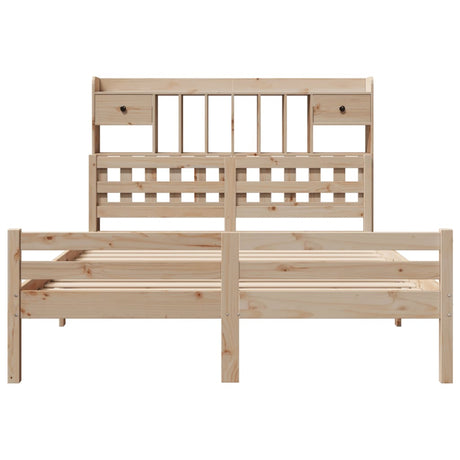 Bookcase Bed Without Mattress Solid Wood Pine