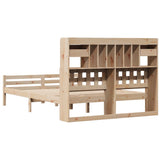 Bookcase Bed Without Mattress Solid Wood Pine