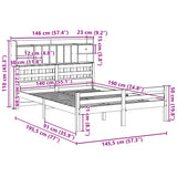 Bookcase Bed Without Mattress Solid Wood Pine
