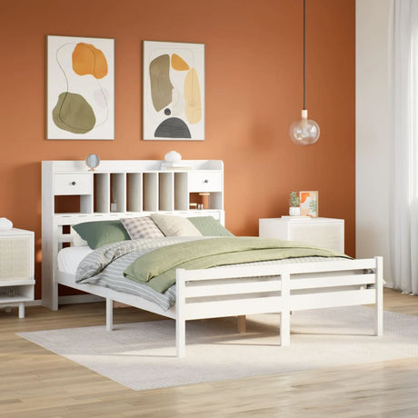 Bookcase Bed Without Mattress Solid Wood Pine