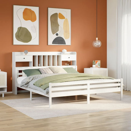 Bookcase Bed Without Mattress Solid Wood Pine