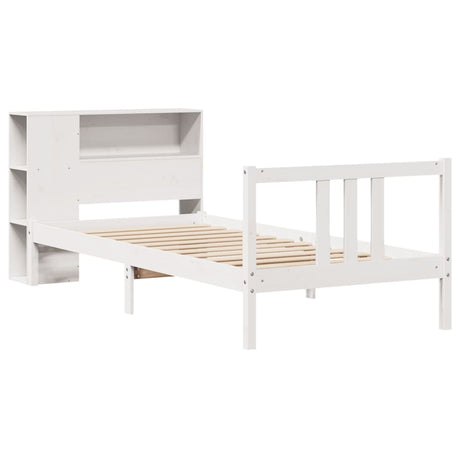 Bookcase Bed Without Mattress 100X200Cm Solid Wood Pine