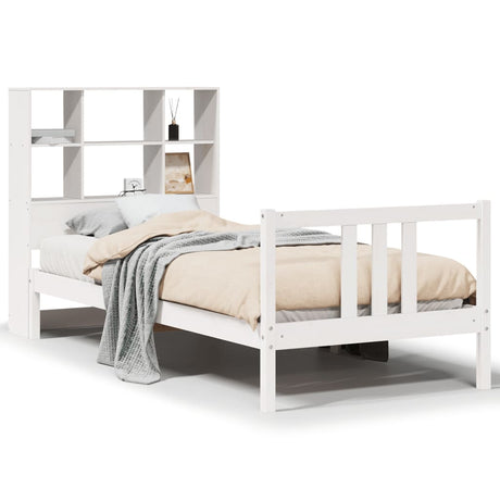 Bookcase Bed Without Mattress 90X200Cm Solid Wood Pine