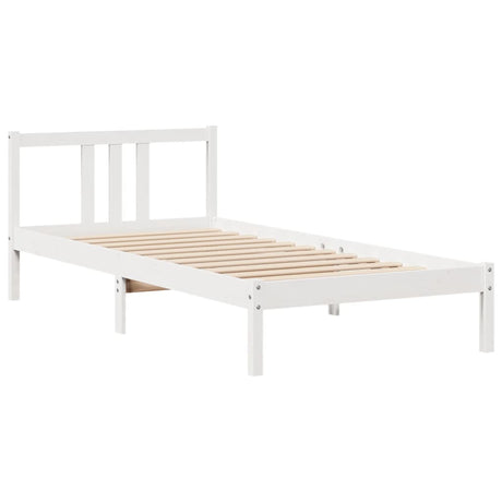 Bookcase Bed Without Mattress 90X200Cm Solid Wood Pine