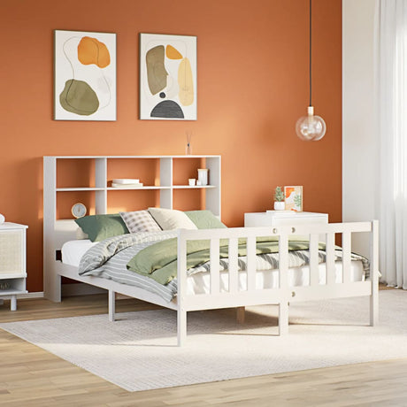 Bookcase Bed Without Mattress 90X200Cm Solid Wood Pine