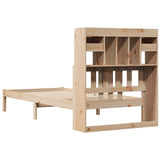 Bookcase Bed without Mattress 90x190 cm Single Solid Wood Pine
