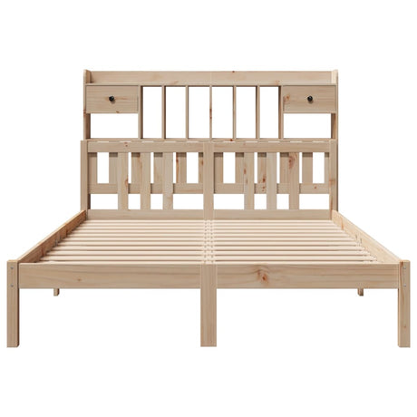 Bookcase Bed Without Mattress Solid Wood Pine