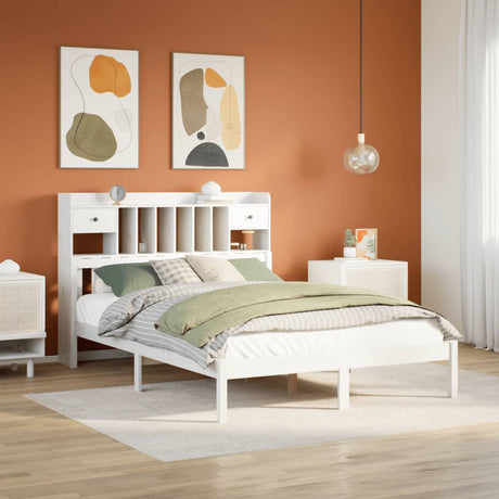Bookcase Bed Without Mattress Solid Wood Pine