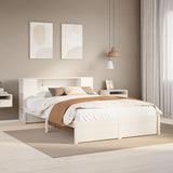 Bookcase Bed Without Mattress 150X200Cm King Size Solid Wood Pine