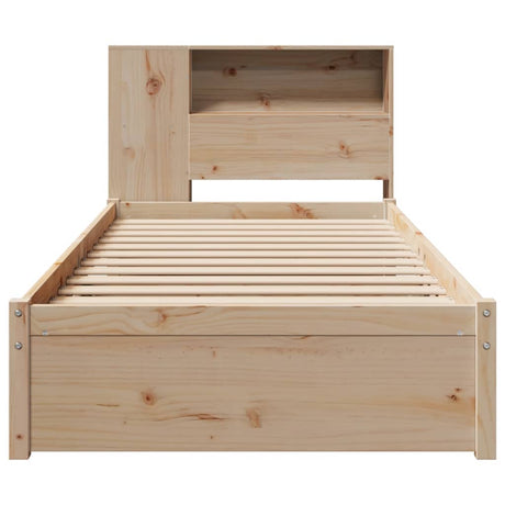 Bookcase Bed Without Mattress 75X190Cm Small Single Solid Wood Pine