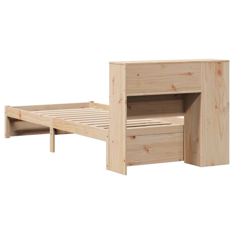 Bookcase Bed Without Mattress 75X190Cm Small Single Solid Wood Pine