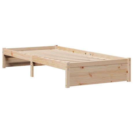 Bookcase Bed Without Mattress 75X190Cm Small Single Solid Wood Pine